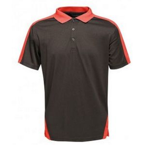 Regatta Contrast Coolweave Pique Polo Shirt (2XL) (Zwart/Klassiek Rood)