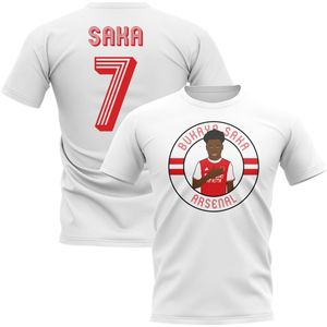 Bukayo Saka Arsenal Illustration T-shirt (White)