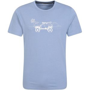 Mountain Warehouse Heren Ocean Drive Organic T-Shirt (XXS) (Lichtblauw)