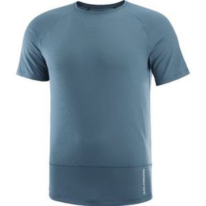 Salomon Cross run ss tee heren - BLAUW - Heren