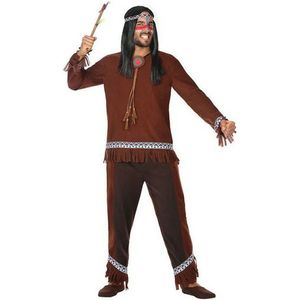Kostuums voor Volwassenen Amerikaans-Indiaans Bruin XL Maat M/L