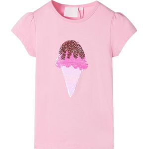 Kindershirt 92 felroze