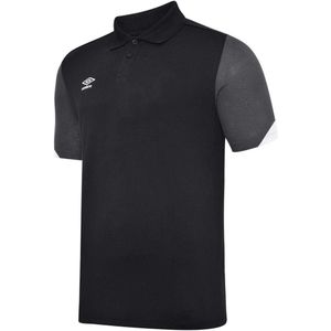Umbro Heren Total Training Poloshirt (XXL) (Zwart/Wit/Carbon)