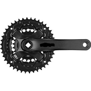 Samox crankset 175 mm triple 42/32/22 t mat zwart - 4 mm