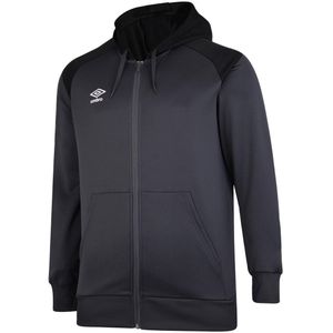 Umbro Kinder/Kids Volledige Rits Hoodie (140) (Koolstof/zwart)