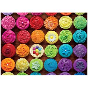 Puzzel 1000 stukjes - Cupcake Regenboog