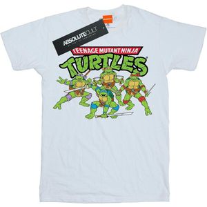 TMNT Heren Klassiek Cartoon Squad T-Shirt (L) (Wit)