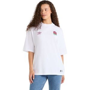 Umbro Dames/Dames Dynasty Engeland Rugby Oversized T-shirt (40 DE) (Wit)
