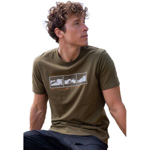 Mountain Warehouse Heren 3 Peaks Biologisch Katoenen T-Shirt (XXS) (Groen)