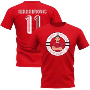 Zlatan Ibrahimovic Milan Illustration T-Shirt (Red)