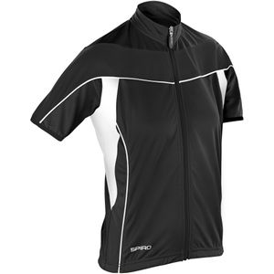 Spiro Damesfietsen / Fietsen 1/4 rits Cool-Dry Performance Fleece Top / Licht Jasje (XL) (Zwart/Zwart)