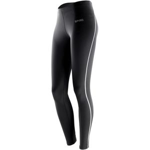 Spiro Dames/vrouwen Bodyfit Performance Base Leggings (XL-2XL) (Zwart)