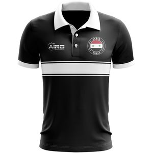Syria Concept Stripe Polo Shirt (Black)