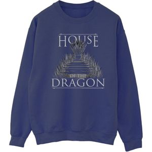 Game Of Thrones: House Of The Dragon Dames/Dames Troon Tekst Sweatshirt (L) (Marineblauw)