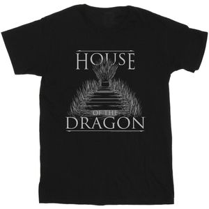 Game Of Thrones: House Of The Dragon Heren Troon Tekst T-Shirt (4XL) (Zwart)