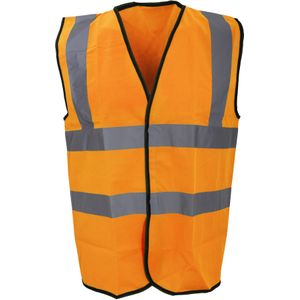 Warrior Heren Hoge Zichtbaarheidsveiligheid Taillejas / Vest (4XL) (Fluorescerend Oranje)