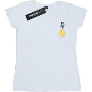 Disney Princess Dames/Dames Sneeuwwit Borst Katoenen T-Shirt (XL) (Wit)