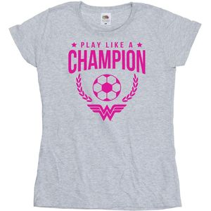 DC Comics Dames/Dames Wonder Woman Play Like A Champion Katoenen T-Shirt (XL) (Sportgrijs)