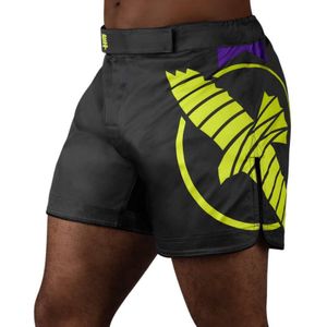 Hayabusa Icon Fight Shorts Mid-Lengte - Zwart / Neon - S