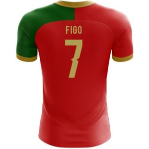 2022-2023 Portugal Flag Home Concept Football Shirt (Figo 7)