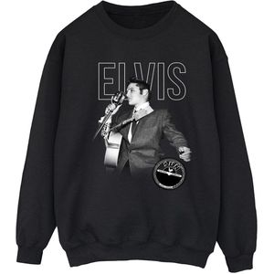 Elvis Dames/Dames Logo Portret Sweatshirt (L) (Zwart)