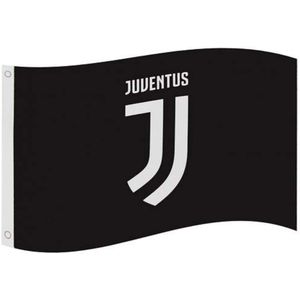 Spot On Gifts - Juventus FC Core Vlag  (Zwart/Wit)