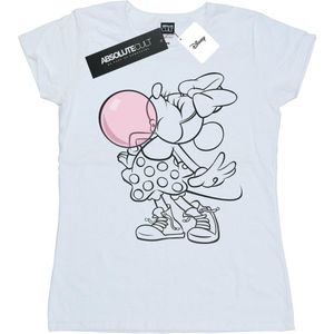 Disney Dames/Dames Minnie Mouse Gum Bubble Katoenen T-Shirt (XXL) (Wit)