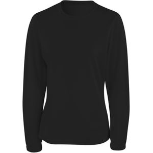Spiro Dames/Dames Sport Quick-Dry Lange Mouwen Performance T-Shirt (L) (Zwart)
