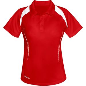 Spiro Dames/dames Sport Team Spirit Performance Polo Shirt (Medium) (Rood/Wit)