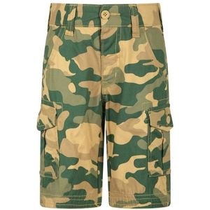 Mountain Warehouse Childrens/Kids Camo Cargo Shorts (128) (Licht beige/groen)