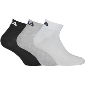 Fila Quarter Socks 3-Pack Wht-Gray-Blk 35-38