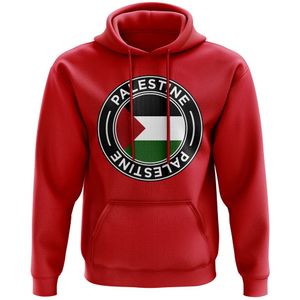 Palestine Football Badge Hoodie (Red)