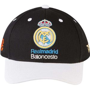 Tokyo Time Volwassen Unisex Real Madrid CF Baseballpet  (Zwart/Wit)