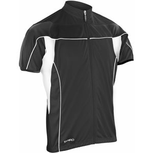 Spiro Herenfietskleding / Fietsen 1/4 Zip Cool-Dry Performance Fleece Top / Licht Jasje (Medium) (Zwart/Zwart)