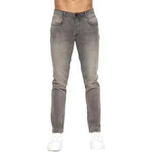 Crosshatch Heren Sheldons Slim Jeans (30R) (Lichtgrijs)