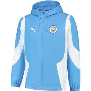 2023-2024 Man City Pre-Match Woven Anthem Jacket (Light Blue)