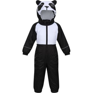 Regatta Kinderen/Kinderen Mudplay III Panda Waterdicht Puddle Suit (110) (Zwart/Wit)