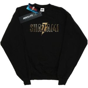 DC Comics Jongens Shazam Tekst Logo Sweatshirt (140-146) (Zwart)