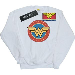 DC Comics Heren Wonder Woman Cirkel Logo Sweatshirt (3XL) (Wit)