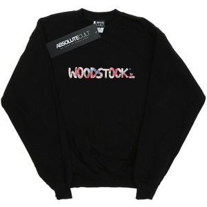 Woodstock Dames/Dames Sweatshirt met Gebloemd Logo (L) (Zwart)