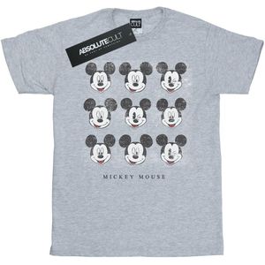 Disney Heren Mickey Mouse Knipoogt en glimlacht T-Shirt (S) (Sportgrijs)