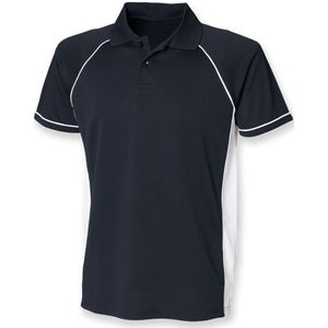 Finden & Hales Herenpanel Prestaties Sport Polo T-Shirt (XL) (Marine / Wit)