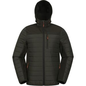 Mountain Warehouse Heren Turbine II Softshell gewatteerd jack (XS) (Jet Zwart)