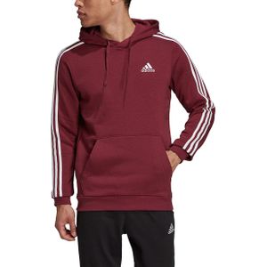 adidas - Essentials Fleece 3S Hoodie - Rode Hoodie - L