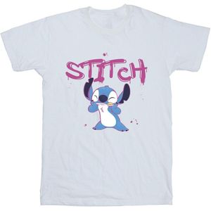 Disney Heren Lilo en Stitch Graffiti T-shirt (3XL) (Wit)