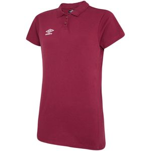 Umbro Dames/Dames Club Essential Poloshirt (34 DE) (Nieuw Claret/Wit)