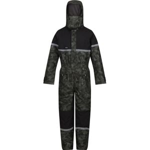 Regatta Jumpsuit Rancher Camo Waterdicht voor Kinderen/Kinderen (116) (Zwart)