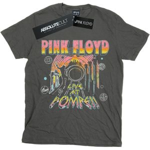 Pink Floyd Meisjes Live bij Pompeii Katoenen T-Shirt (140-146) (Houtskool)