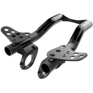 DEDA Clip-On Superzero TT extensions, 190mm, zw ano