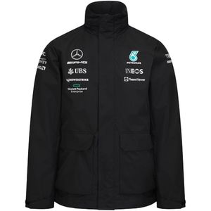 2022 Mercedes Team Rain Jacket (Black)